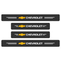 Car Door Threshold Scuff Plate Carbon Fiber Decals Stickers For Chevrolet Cruze Impala Malibu Silverado Cobalt Impala Onix Tahoe
