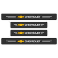 Car Door Threshold Scuff Plate Carbon Fiber Decals Stickers For Chevrolet Cruze Impala Malibu Silverado Cobalt Impala Onix Tahoe