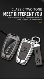 Car Key Case Bag Cover Shell For Toyota CHR Prado 2017 2018 Prius Camry Corolla RAV4 2017 2018 2019 2020 Protector Accessories