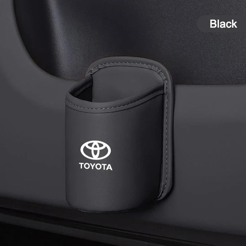 For Toyota Car Door Water Cup Holder Back Seat Drink Rack Leather Storage  Corolla Yaris Prius Camry Auris Avensis car sticker