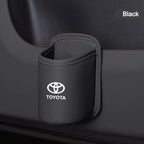 For Toyota Car Door Water Cup Holder Back Seat Drink Rack Leather Storage  Corolla Yaris Prius Camry Auris Avensis car sticker