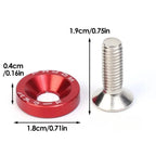 JDM Fender Washers M6 Bolt Set Car Modification Gasket Screw Fender Bumper Engine Aluminum Concave Screws Hex Fastener for Honda