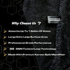 Dark gray car microfiber towel, oversized strong absorbent car wash cloth, high-efficiency cleaning wipe cloth