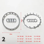 Automobile Steering Wheel Logo Bright Frame Strip Electroplated Car Logo Sticker For Audi A3 A4 B8 8P B9 8V A5 A6 C7 A7 Q3 Q5 Q7