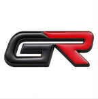 3D Metal GR Letters Front Grill Emblem Badge Rear Trunk Sticker Decals for Toyota Corolla CHR RAV4 Yaris Prado Prius Camry