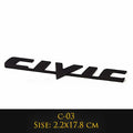 3D Metal Ivtec Letter Emblem Badge Decal Car Styling For Honda Civic Logo Car Rear Tail Trunk Stickers Decals Auto Accessories