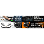 For Chevrolet Camaro 6th Gen 2015-2025 Rear Bumper Diffuser Lip Air Fins Canards Black 5mm Thickness Car Exterior Mod Body Kit