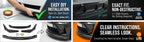 For Chevrolet Camaro 6th Gen 2015-2025 Rear Bumper Diffuser Lip Air Fins Canards Black 5mm Thickness Car Exterior Mod Body Kit