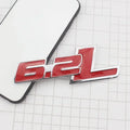3D Metal 6.2L Logo Car Rear Boot Trunk Emblem Badge Sticker For Ford Raptor F150 Hummer H2 Chevrolet C7 Camaro Dodge Challenger