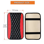 Checkered PU Leather Car Armrest Pad Embroidered Center Console Interior Accessory for All Seasons  WOMEN