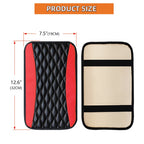 Checkered PU Leather Car Armrest Pad Embroidered Center Console Interior Accessory for All Seasons  WOMEN