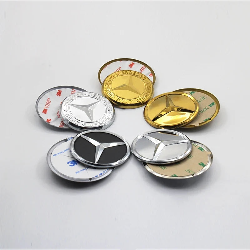 1Pc 52mm 57mm Car Steering Wheel Center Emblem Stickers For Mercedes Benz AMG W203 W206 W205 W211 W212 W210 W201 Badge Accessory
