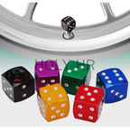 Aluminum Dice Tire Valve Caps Dustproof Car Truck Motocycle Bike Dice Wheel Stem Tyre Tire Wheel Stem Air Valve Dust Cap Cover