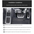 LULECI Car Pedals for Audi AT MT 2009-2024 A4 B8 B9 A6 C7 C8 Q5 High Quality Stainless Steel Accelerator Brake Pedal Cover Pads