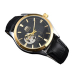 Orient Double Lion Watch Japanese Fully Automatic Mechanical Watch Hollowed Out Business Men's Watch Leather Strap