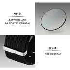 CADISEN New Men's Watches Luxury Quartz Wrist Watch For Men Sapphire AR Coated Crystal Canvas VK68 Speed Chronograph Automatic