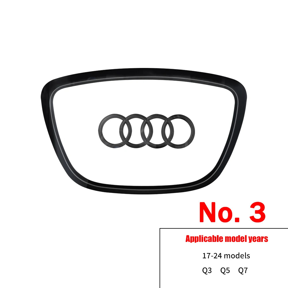 Car Styling Steering Wheel Center Logo Covers Trim Accessorie Fit  AUDI A6L Q7 Q3 Q5 A7 A5 A3 A4L A8L A8 Q5L Q8 A7 Q6 E-TRON SQ5