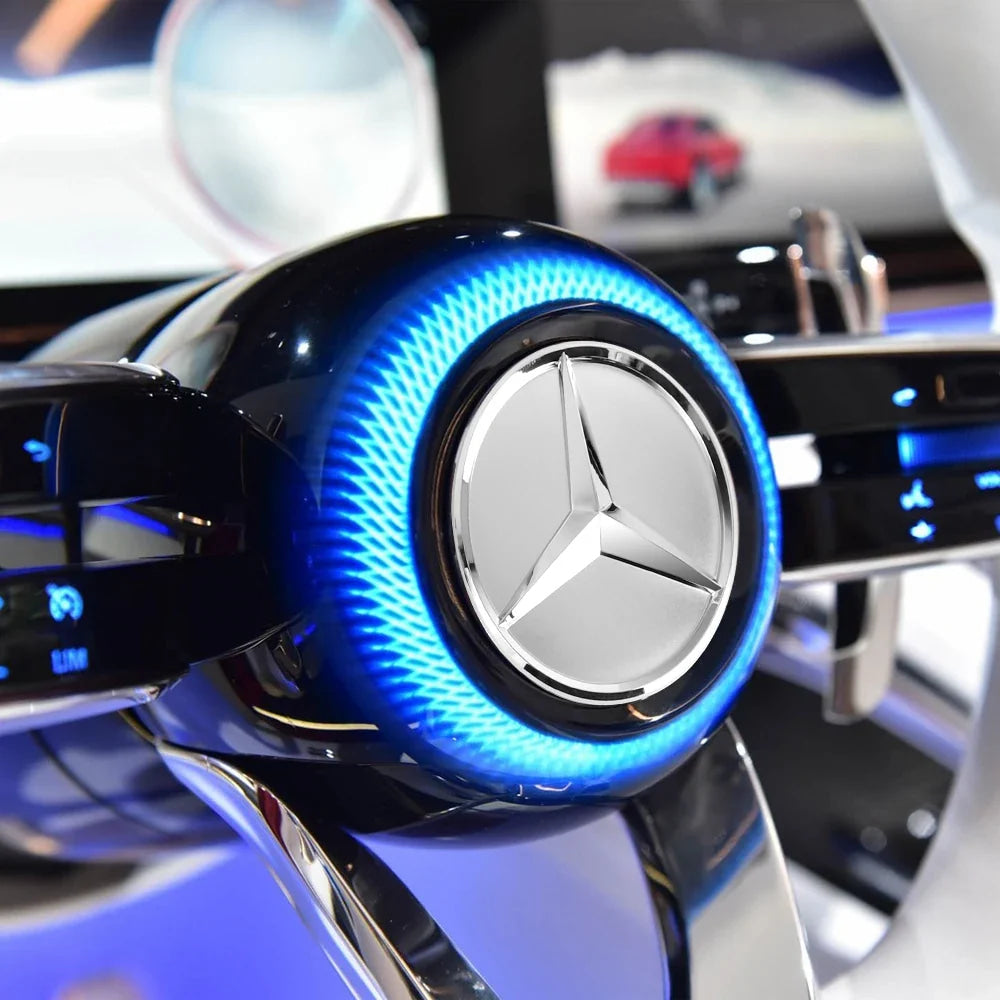 52mm 57mm Car Steering Wheel Badge Sticker Replace Decor For Mercedes Benz B/C/E/S Class A Class C200L GLC GLK FXPT-JS-BENZ