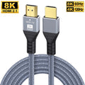 8K HDMI-Compatible Cable 4K@120Hz 8K@60Hz HDMI 2.1 Cable 48Gbps Adapter For RTX 3080 eARC HDR Video Cable PC Laptop TV box PS5
