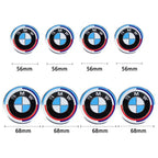 4Pcs 56/68mm Wheel Center Caps Emblem Badge For BMW 50th Anniversary E90 E60 F10 F20 G20 G30 E53 E85 E70 E84 F48 1/3/5/7 Series
