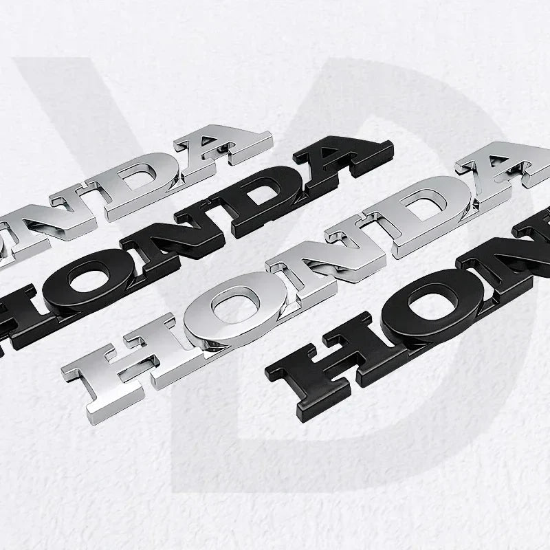 ABS Car 3D Emblem Letter Stickers Rear Tail Trunk Badge for Honda Logo CRV HRV Fit Jazz City Odyssey Jade Vezel NSX Accord Civic