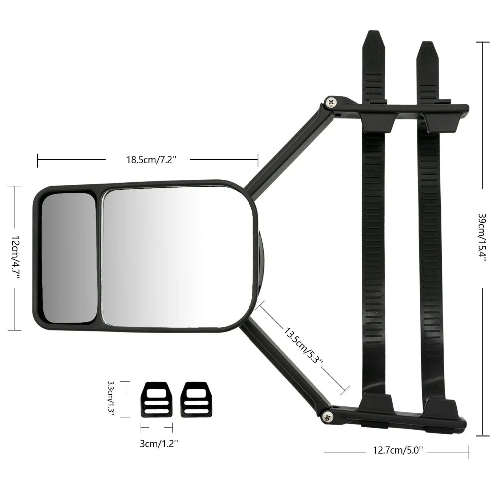Adjustable Trailer Towing Mirror Trailer Wing Mirror Extension Towing Blind Spot Mirror Car Truck Blind Spot Side-View Mirror