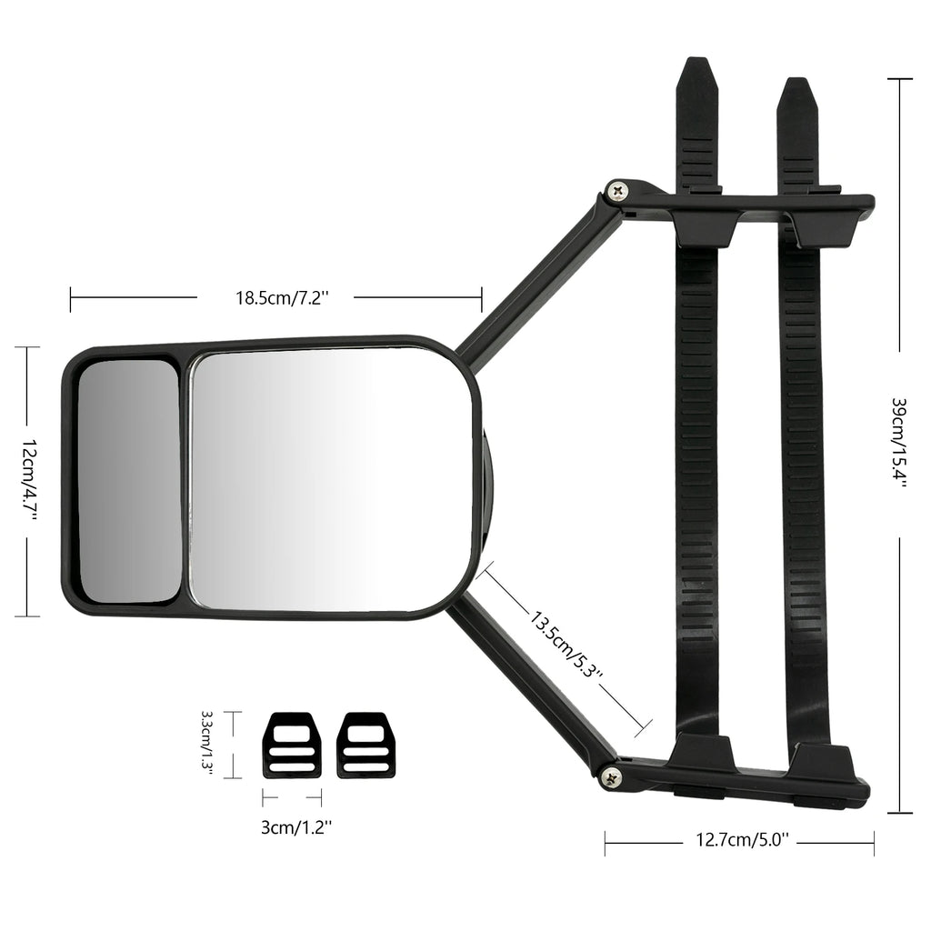 Adjustable Trailer Towing Mirror Trailer Wing Mirror Extension Towing Blind Spot Mirror Car Truck Blind Spot Side-View Mirror