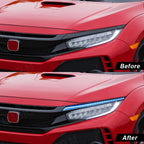 DRL For Honda Civic 2016 2017 2018 2019 2020 LED Headlight Eyebrow Daytime Running Light Dynamic Turn Signal Lamps 3 Colors 12V