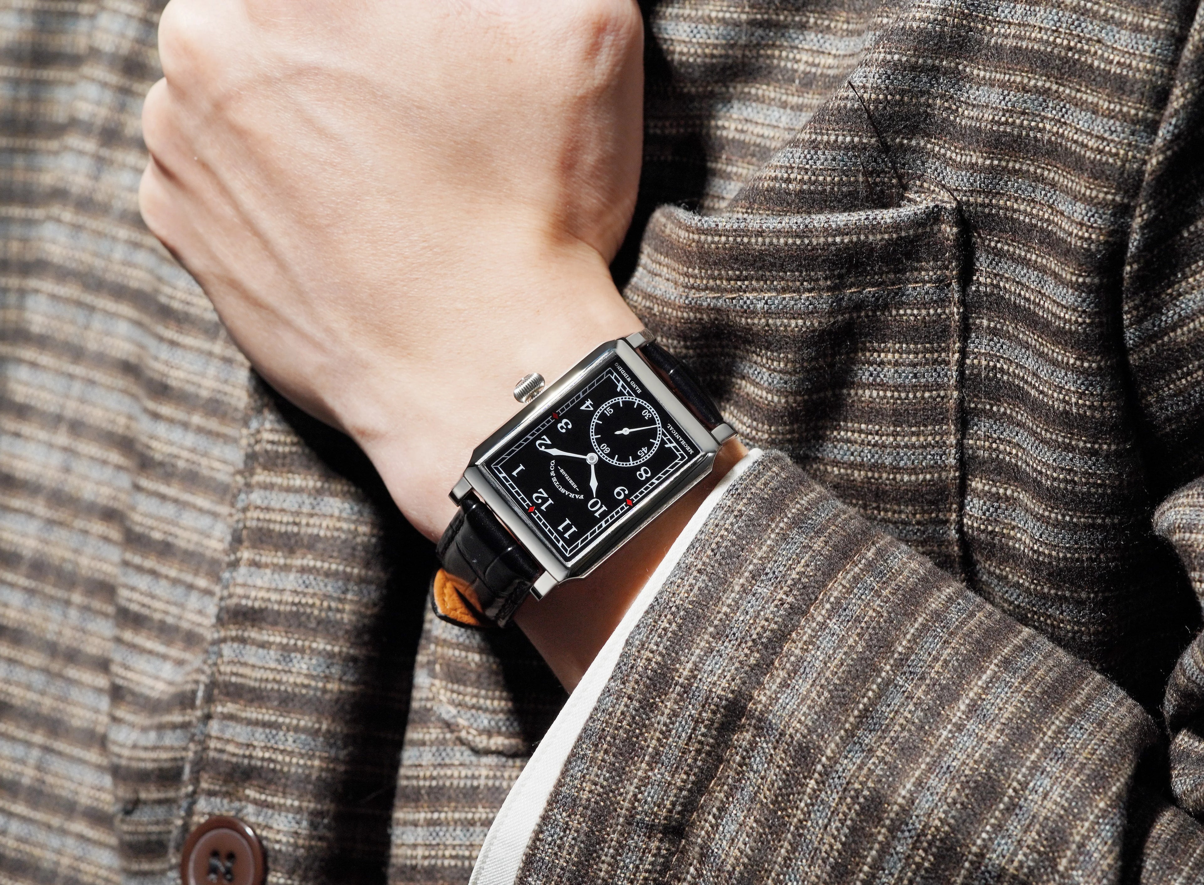 FARASUTE 2026 New Retro Wristwatches Men Casual Manual Square Customized Mechanical Movement Watch Male Sapphire Glass reloj