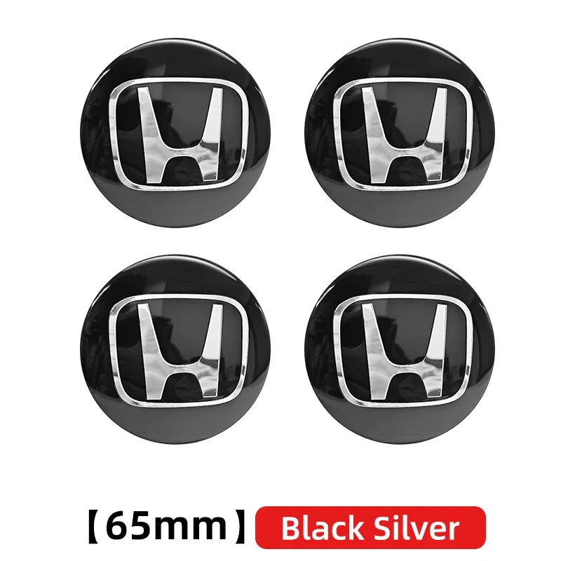 4pcs 56mm 60mm 65mm Car Wheel Hub Centre Cap Badge Emblem Hub Center Cover Car Sticker for Honda Civic Accord Cr-v Fit Crosstour