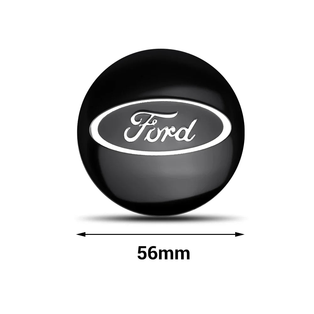 56mm Car Wheel Center Hub Cover Stickers Hub Decals For Ford Mustang Mondeo Focus Fusion Kuga Transit Edge Decoration Accesorios