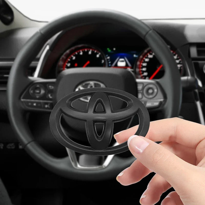 Car steering wheel sticker logo badge decoration For Toyota Hilux Prius Avensis Auris Verso Corolla Camry