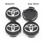 4Pcs 57/62mm Car Wheel Center Hub Cap Rim Cover For Toyota Corolla RAV4 LEVIN Yaris C-HR Camry Prado Prius Car Auto Accessories