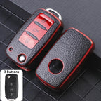 3 Buttons Key Case for Volkswagen Polo Tiguan Passat Golf Jetta Lavida Tpu Leather Protection Shell Bag For Skoda Octavia Seat