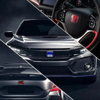 Car Hood Front Grill Rear Trunk H Emblem Logo Sticker For Honda Civic Fit Jazz Accord CRV HRV City Odyssey Passport Pilot Vezel