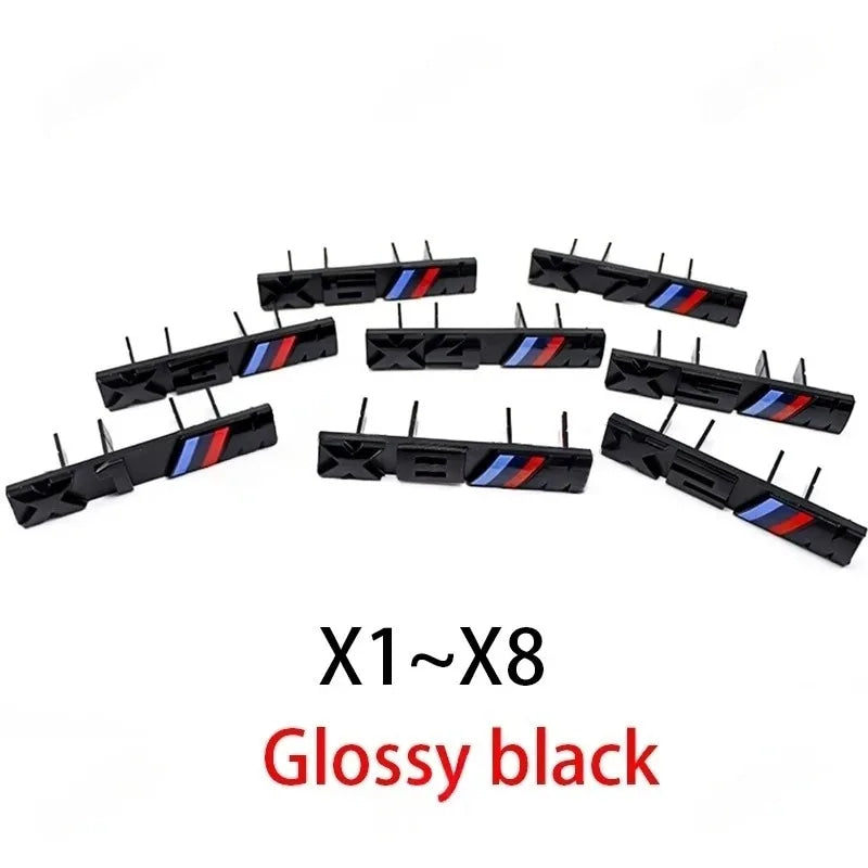 ABS Car Styling Front Grille Badge M Logo Decoration Accessories For BMW M Emblem X1 X2 X3 X4 X5 X6 X7 E38 E39 E30