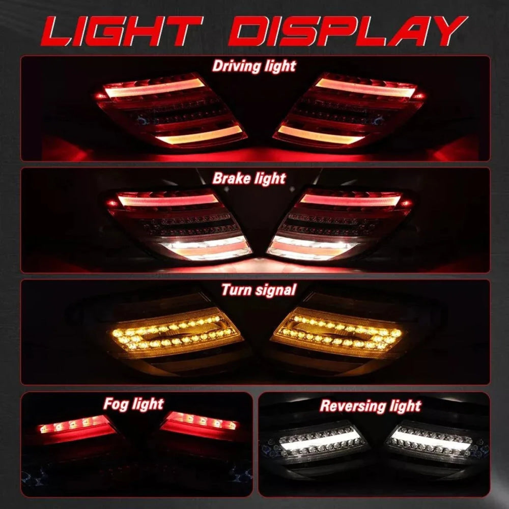 LED Taillights For Mercedes-Benz W204 C-Class 2008-2014 C180 C200 C250 C300 C350 C63 Rear Brake Turn Signal LED Tail Lamps