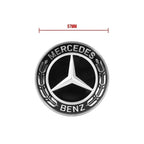 57mm Star Flat Hood Bonnet Logo Emblem Badge stickers For Mercedes Benz W204 W124 W201 W202 W212 W220 W205 automobile Accessorie
