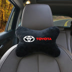 Car exterior annual inspection stickers For Toyota Car Set Car Head Neck Rest Pillow Auto Seat belt Pads Headrest cover
