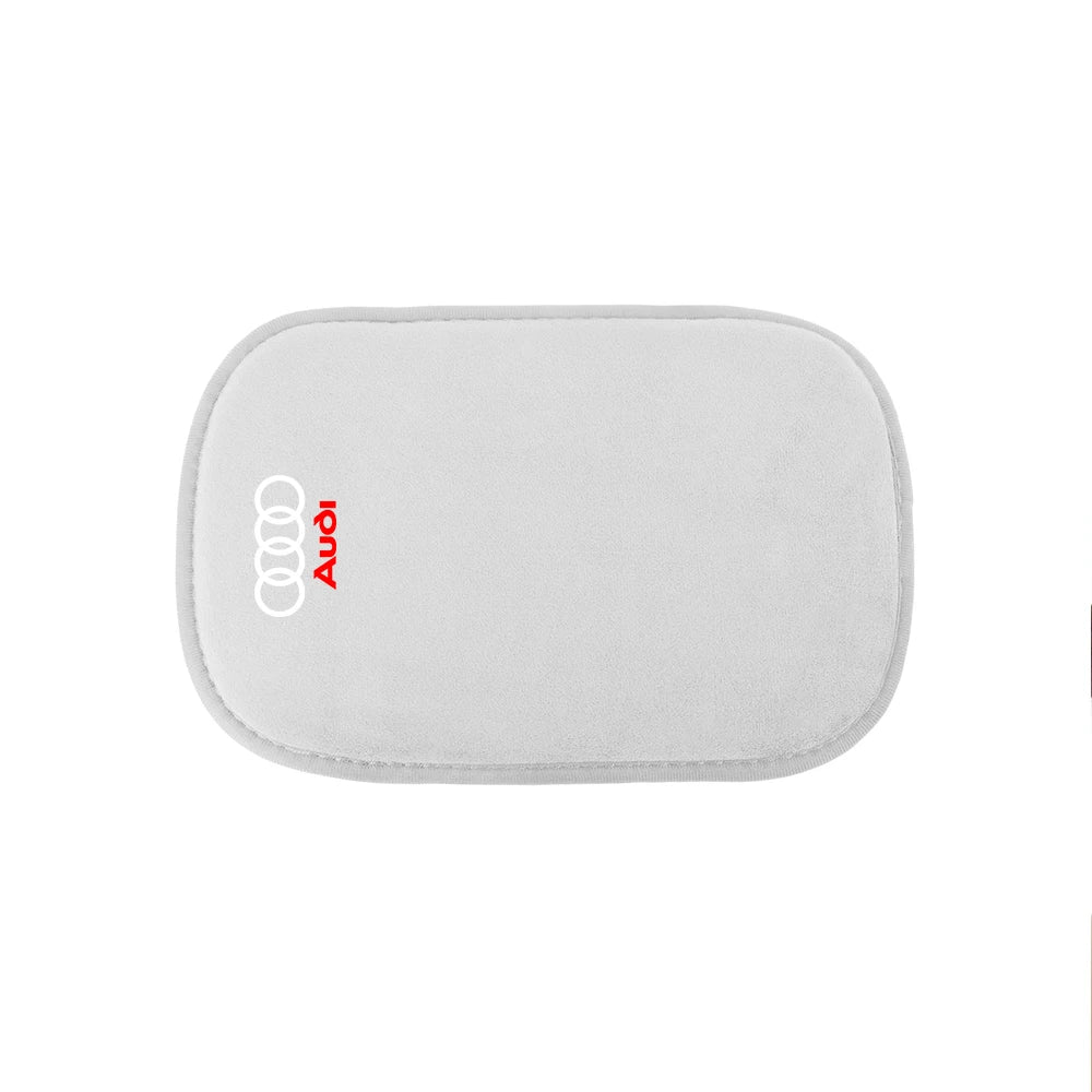 Suede Leather Armrest Mat Arm Rest Protection Cushion Auto Armrest Valve Cap For Audi Sline S3 A4 S4 TT Q1 C2 Q3 S7 B8 B9 8P 8V