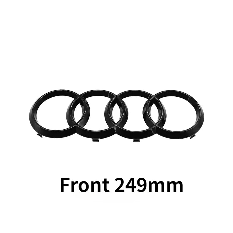 for Audi A5 2010-2019 2020-2024 2.0T S Line Quarrto Sticker 4Ring ABS 192mm 273mm 249mm Car Front Emblem Rear Trunk Decoration