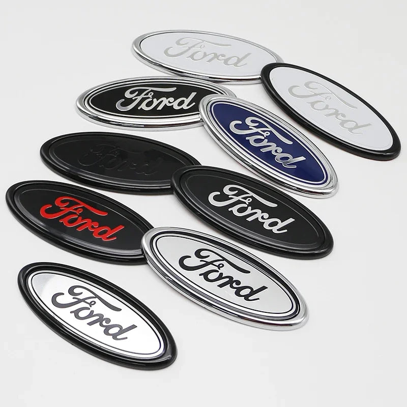 Car Styling Front Hood Emblem Rear Trunk Badge Grille Logo Sticker For Ford Focus MK3 Ranger Mondeo Fiesta S-Max  MK4 Kuga