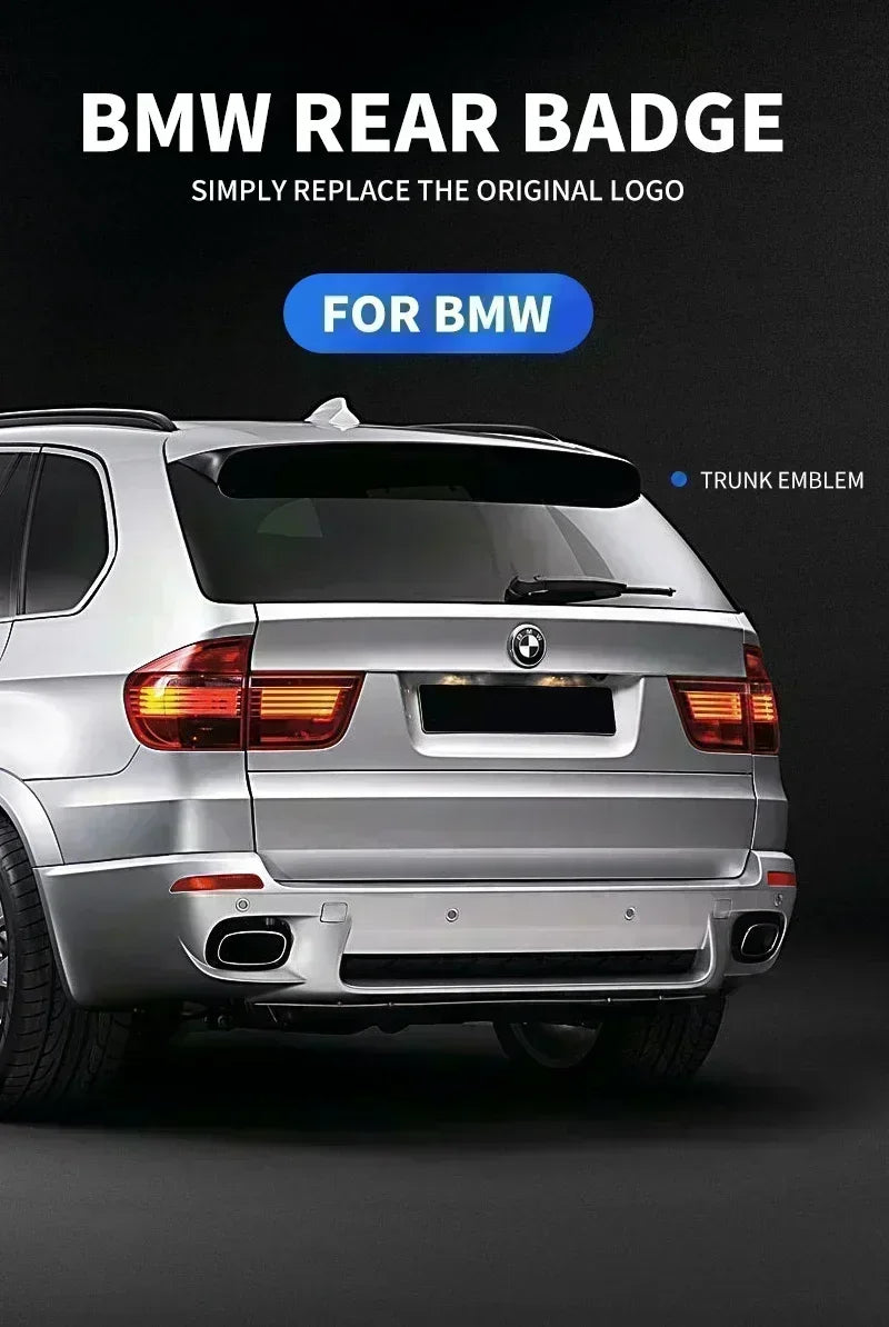 1pcs 78mm 51141970248 Car Emblem Reartrunk Logo Badge Styling Accessories for BMW E66 E53 X5 E46 E39 E38 E90 E60 E36 F30 F20 F10