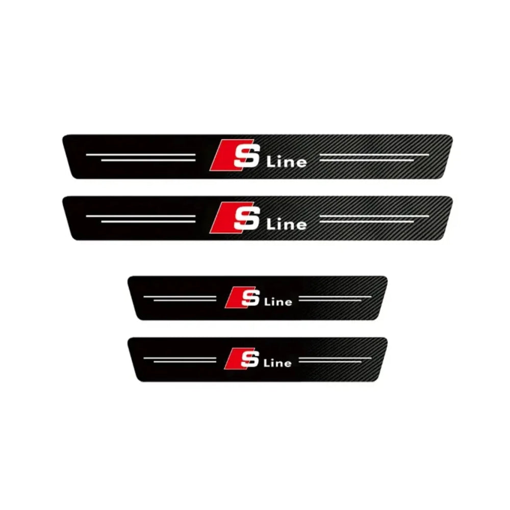 Car Door Trunk Sill Protective Strip Threshold Anti Scratch Sticker for Audi sline A4 B7 B8 B9 A3 8P 8V 8L A5 A6 Q3 Accessories