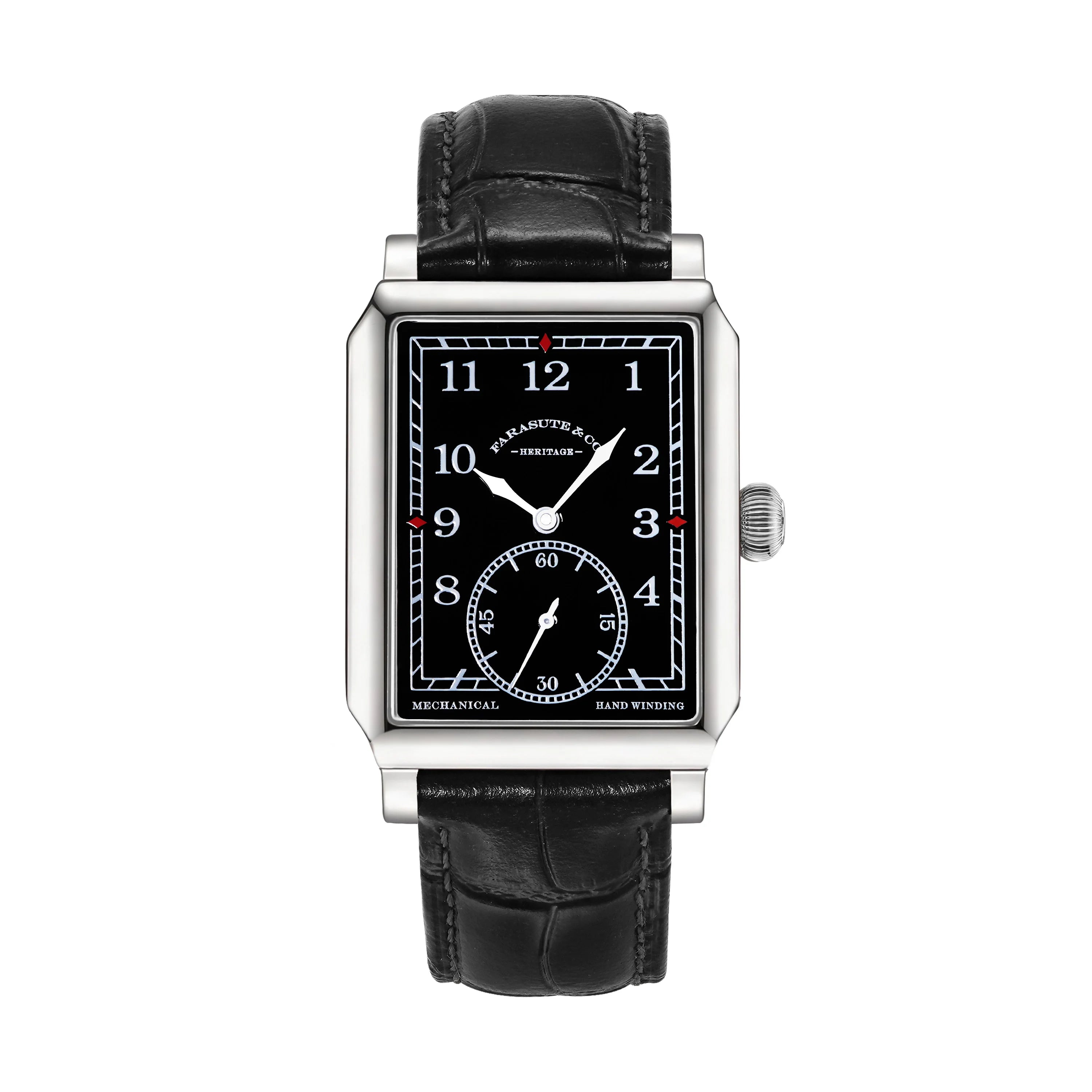 FARASUTE 2026 New Retro Wristwatches Men Casual Manual Square Customized Mechanical Movement Watch Male Sapphire Glass reloj