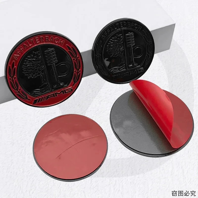 45mm 55mm 65Alloy Car Emblem Sticker Decoration for Mercedes Benz AMG C180 W205 G500 W210 W211 CLA CLK CLS GLA Rear Trunk Badge