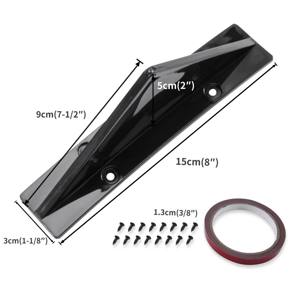 LAICY For Chevy Corvette C7 Z06 GS 14-19 Car Rear Bumper Lip Rear Diffuser Shark Fins Curved Spoiler Lip Wing Splitter 4 Fin