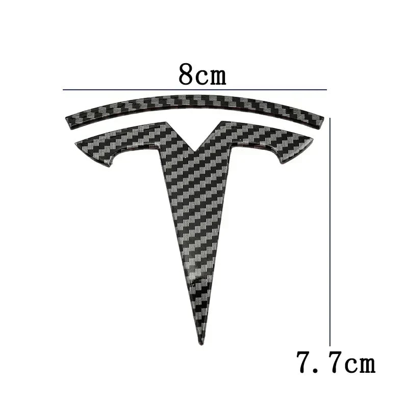 CAR Tesla Model 3 Mode Y Zinc Alloy Car Front Hood Logo Sticker Styling Auto Body Rear Trunk Emblem with Radian Accessories