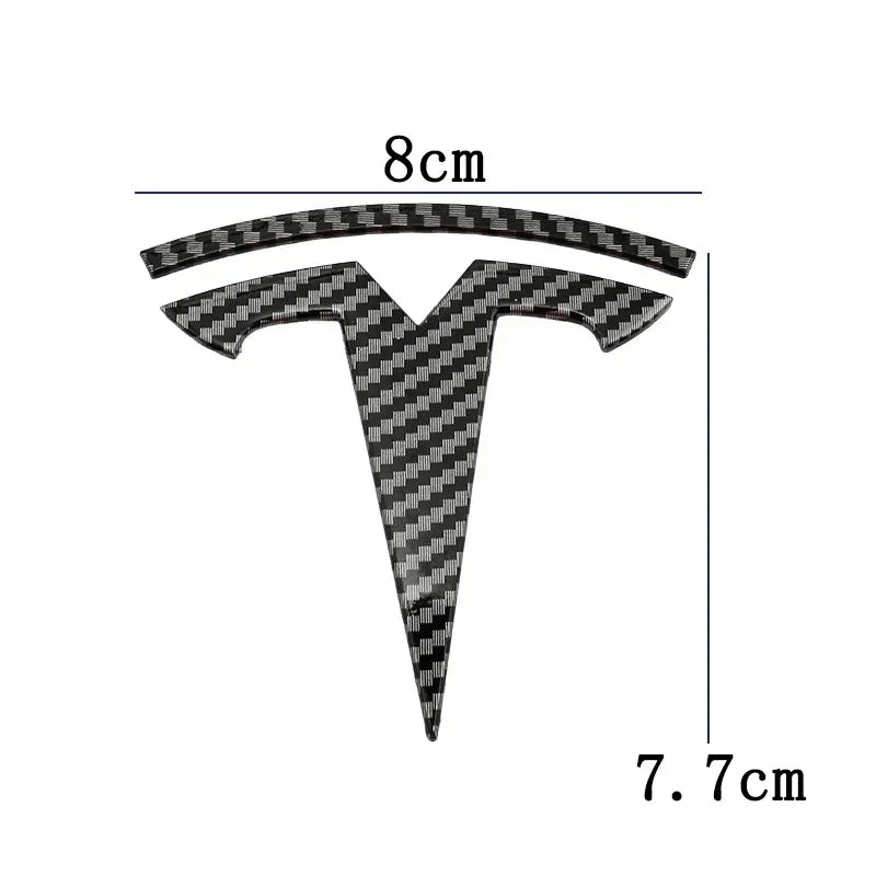 CAR Tesla Model 3 Mode Y Zinc Alloy Car Front Hood Logo Sticker Styling Auto Body Rear Trunk Emblem with Radian Accessories