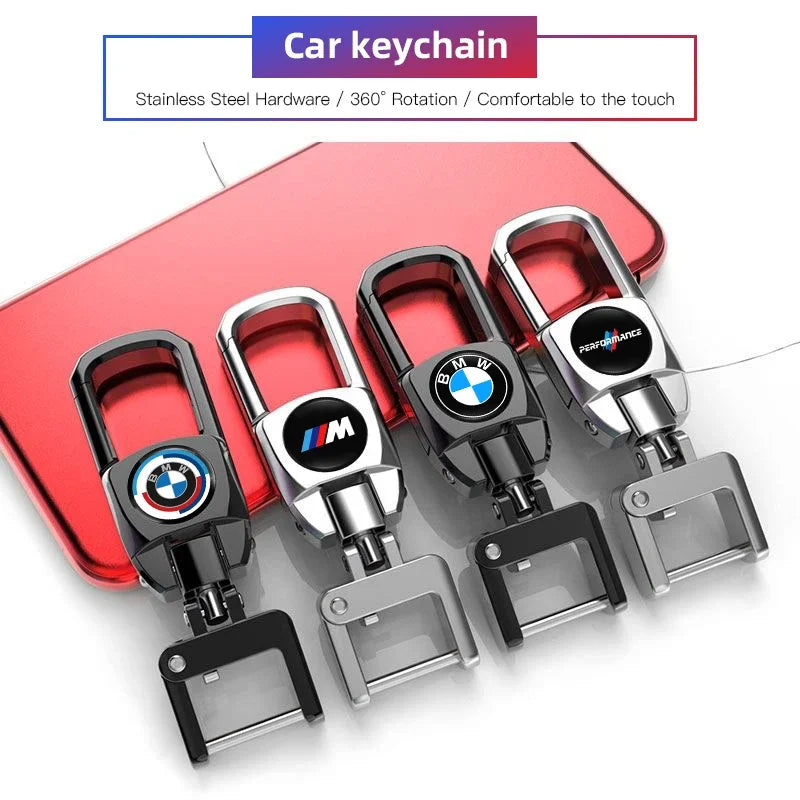 Car Metal Keychain Emblem Keyring Pendant Auto Accessories For BMW E90 G80 M3 G30 M5 F82 F83 F20 F21 G42 F95 F96 G06 G07 M2 M4